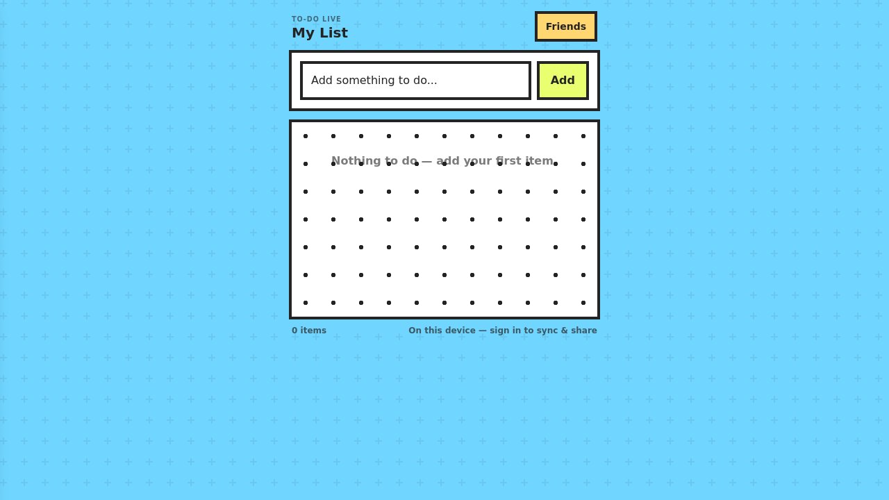 Screenshot of the Productive starter app